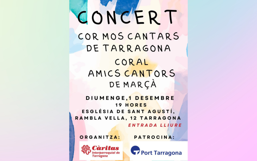 Càritas Interparroquial de Tarragona organitza un concert de cant coral aquest diumenge