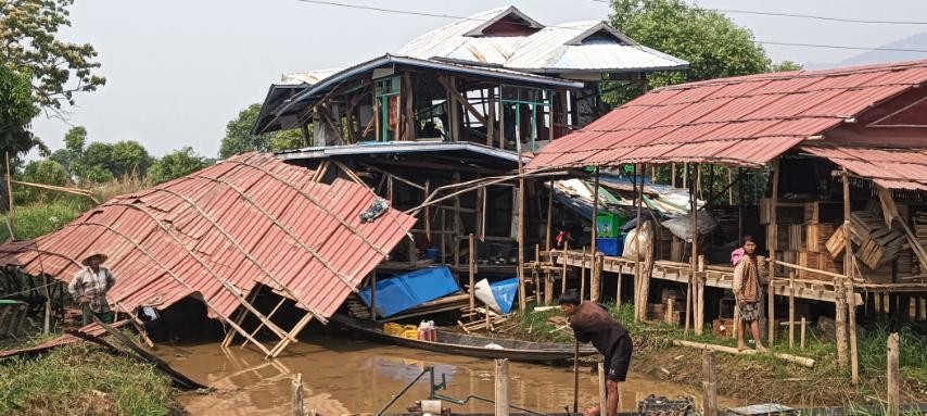 Càritas amb les persones afectades pel terratrèmol a Myanmar