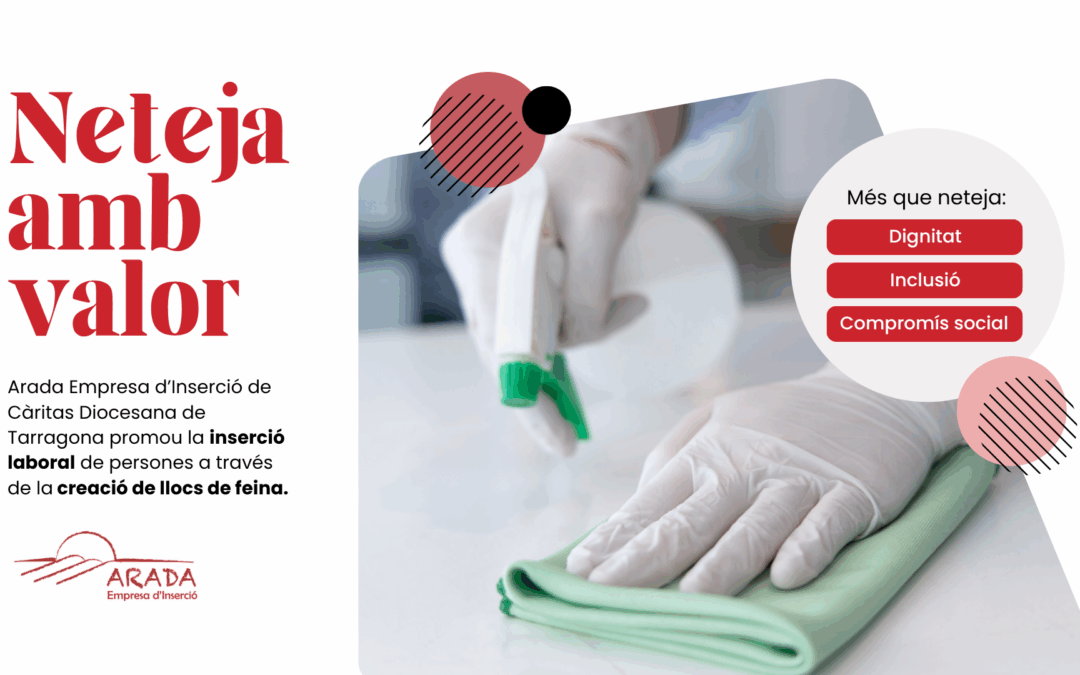 Arada presenta el servei de neteja: servei professional amb compromís social
