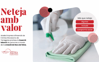 Arada presenta el servei de neteja: servei professional amb compromís social
